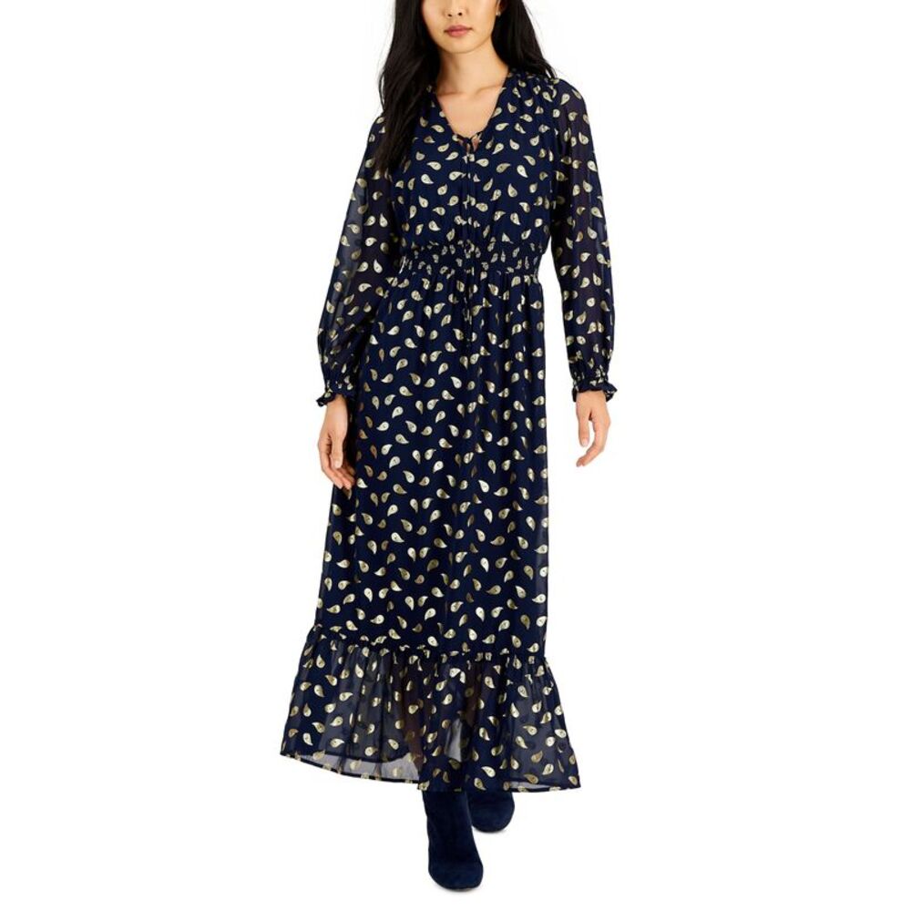 Jamie Layla Petite Foiled Paisley Print Maxi Dress